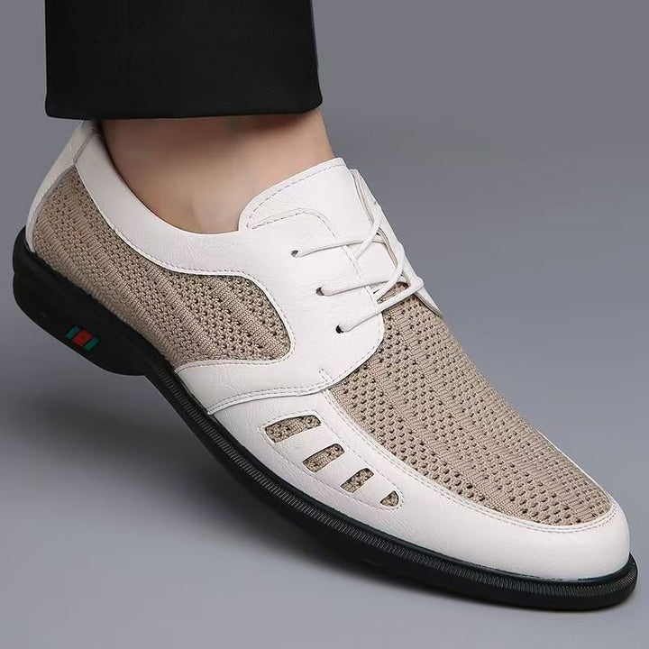 Herren Atmungsaktiver Business-Casual-Halbschuh mit Lochstrick-Elementen Echoarhiv