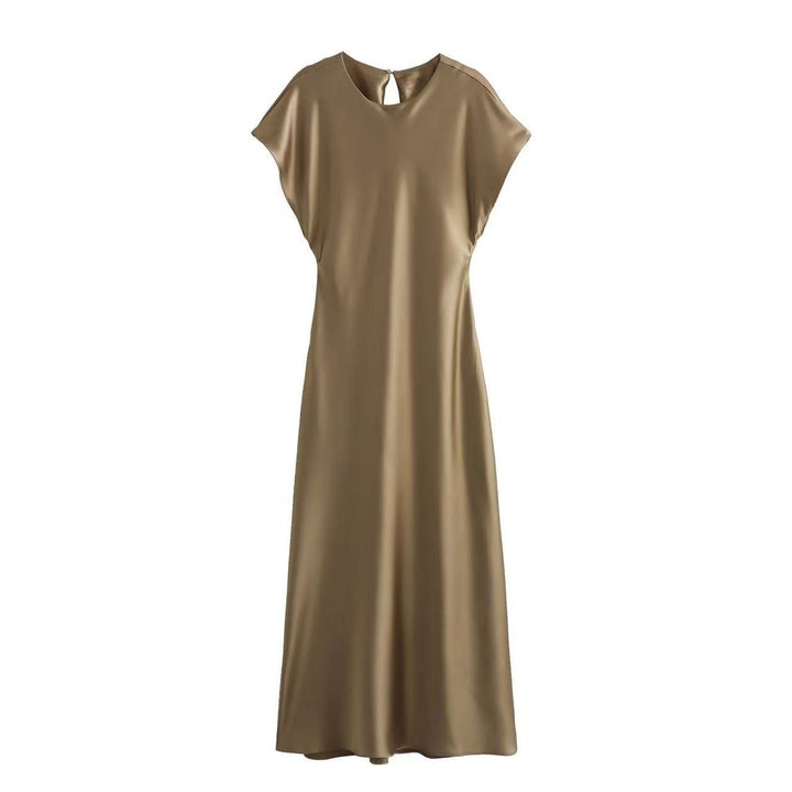 Damen Elegantes Maxikleid mit V-Ausschnitt und fließendem Schnitt Echo Archiv