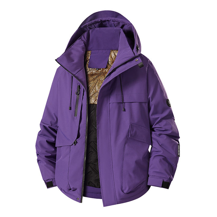 Herren multifunktionale Wetterjacke mit Innenfleece und verstellbarer Kapuze Echoarchiv