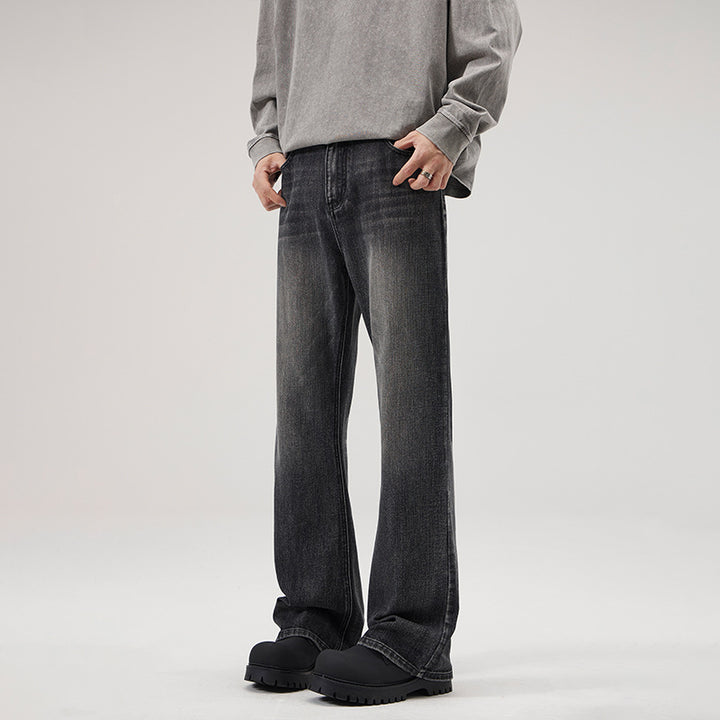 Herren Relaxed-Straight Denim-Jeans mit extra langem Saum und Vintage-Finish Echo Archiv