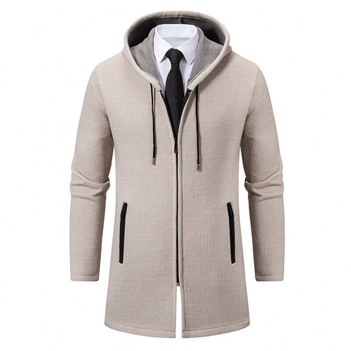 Herren urbane Kombination aus eleganter Jacke mit Kapuze und schickem Reißverschluss Echoarchiv