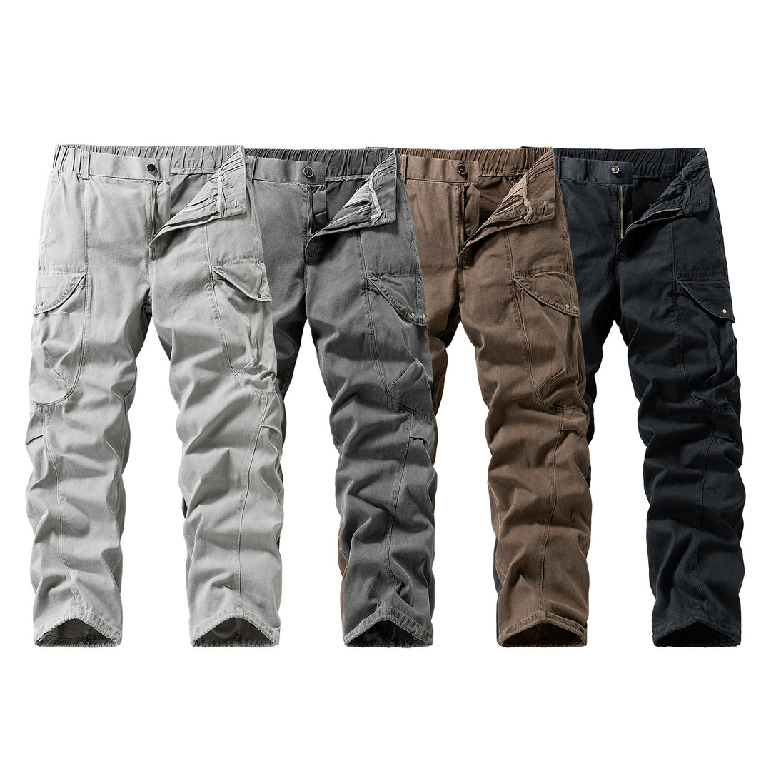 Herren Cargo-Hose im Utility-Look mit elastischem Bund und Knieabnähern Echo Archiv