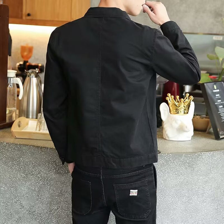 Herren Denim-Jacke mit praktischem Reißverschluss und modischen Details Echoarchiv