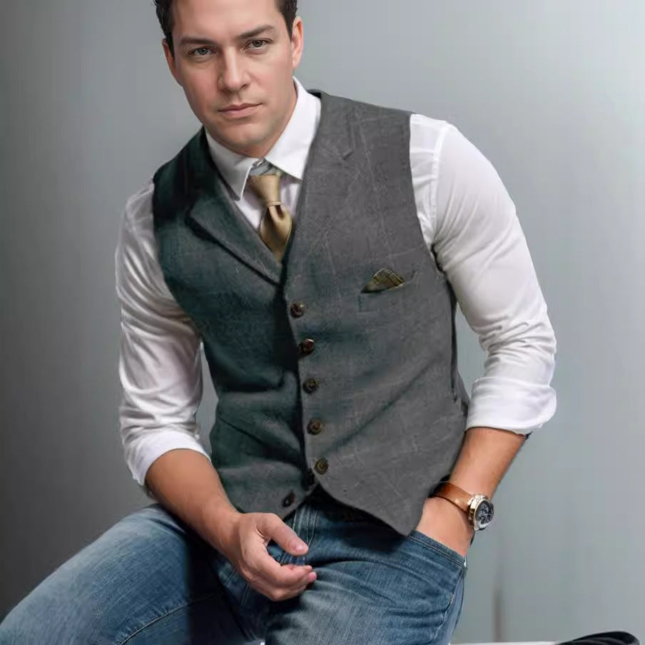 Herren stilvolle elegante Weste mit feinem Stoff Echoarchiv