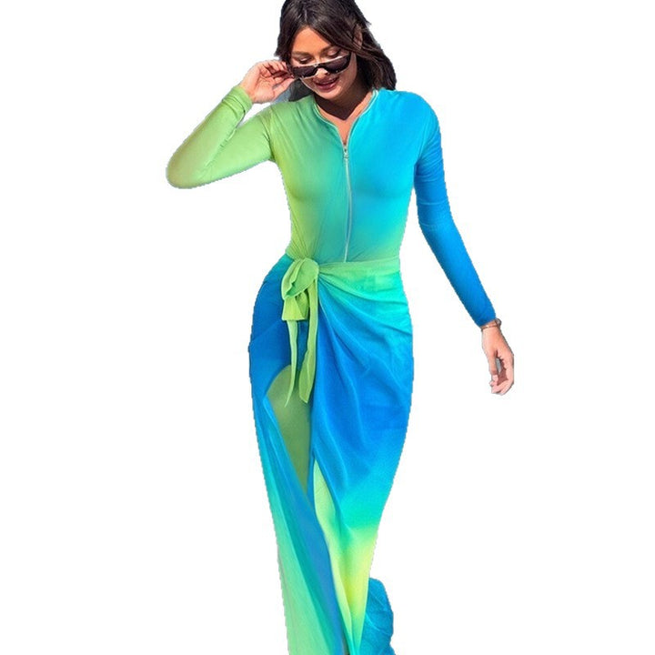 Damen Strategische UV-Schutz-Strandkleid Echo Archiv