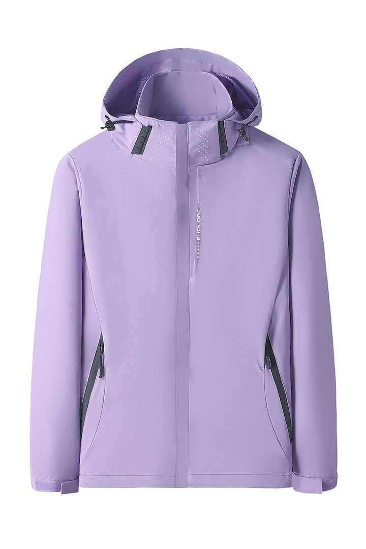 Damen Softshell Outdoorjacke mit abnehmbarer Kapuze, winddichter Membran und atmungsaktivem Meshfutter Echoarchiv