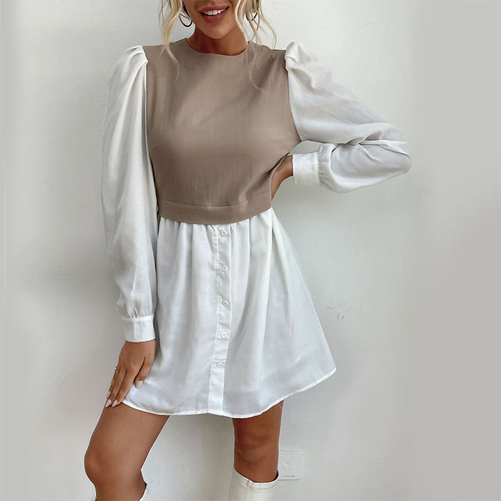 Damen Hemdblusenkleid mit Puffärmeln Echo Archiv