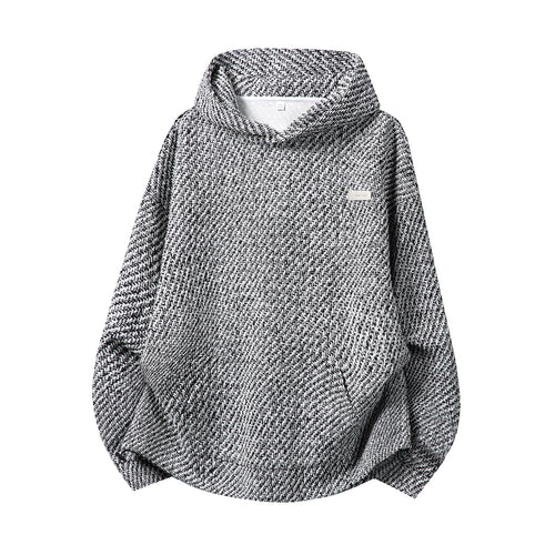 Unisex Oversize-Kapuzenpullover mit hohem Schalkragen und zweifarbiger Struktur Echo Archiv