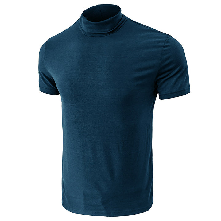 Herren Kurzarm-T-Shirt mit hohem Kragen und elastischem Material Echoarchiv