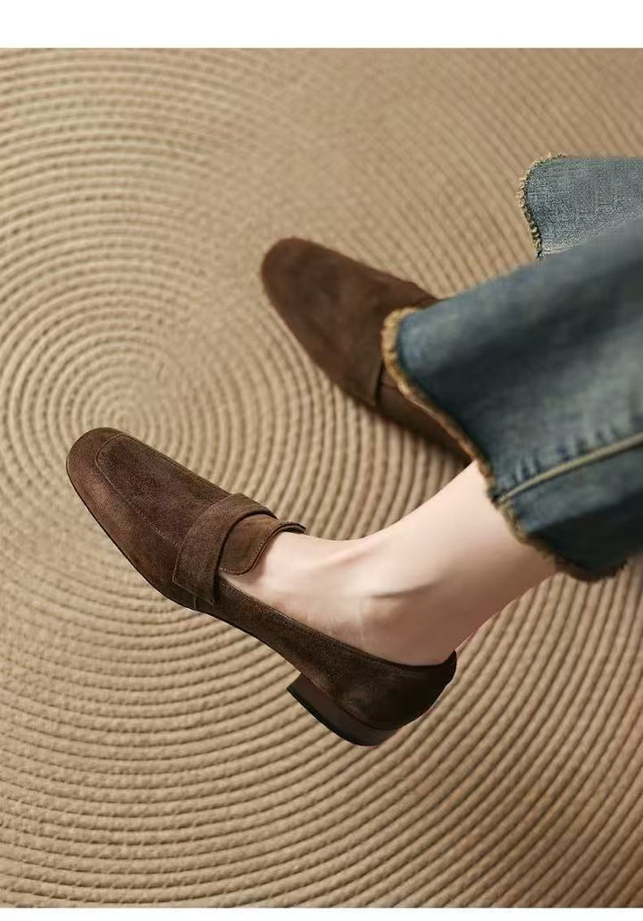 Damen Elegante Mokassins aus Veloursleder Echo Archiv