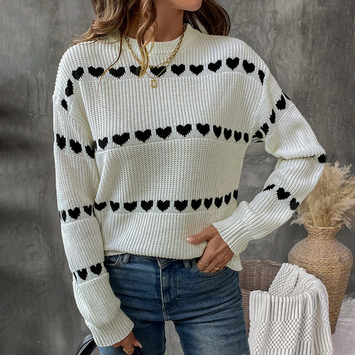 Damen Pullover mit Herzmuster Echo Archiv