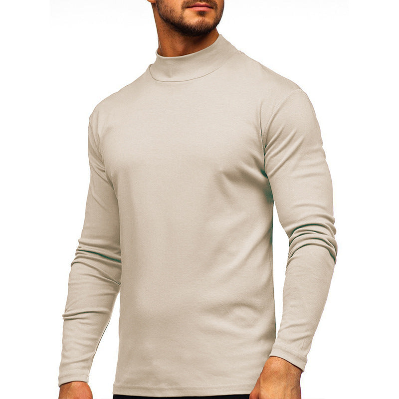 Herren Rollkragen-Langarmshirt aus atmungsaktiver Baumwolle Echoarchiv