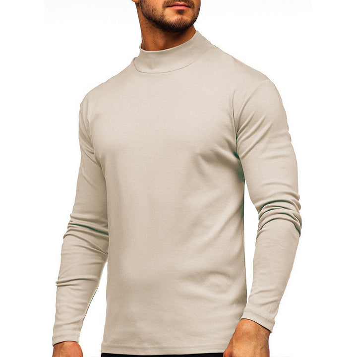 Herren Rollkragen-Langarmshirt aus atmungsaktiver Baumwolle Echoarchiv