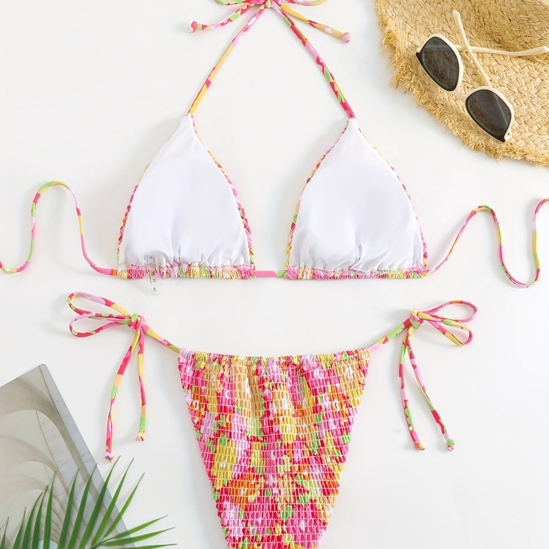 Damen Triangel-Bikini-Set mit floralem Design Echo Archiv