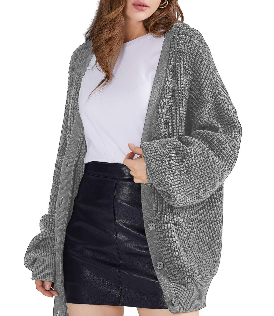 Damen Grobstrick Cardigan – Veloura