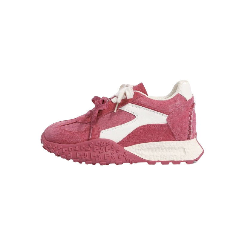 Damen Fashion-Chunky-Sneaker aus Wildlederoptik mit geriffelter Trailsohle – Névara