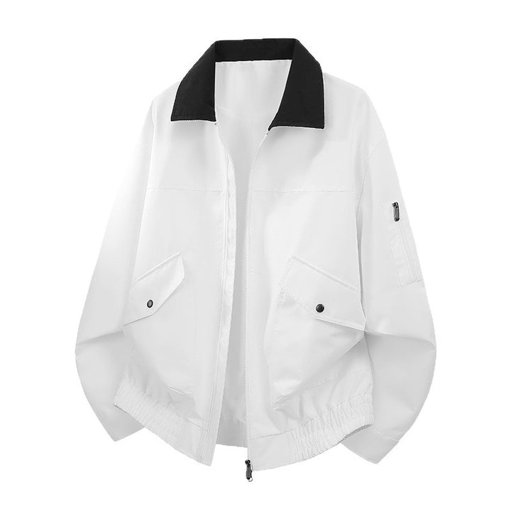 Herren Oversize Bomberjacke im Worker-Stil mit Cordkragen, Pattentaschen und elastischem Saum Echo Archiv