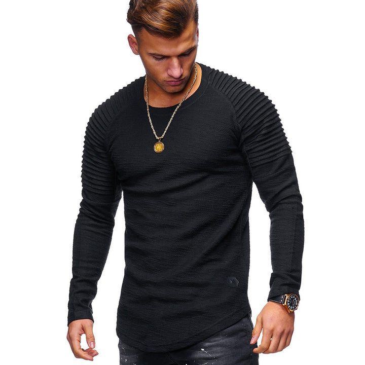 Herren Langarmshirt mit strukturierter Oberfläche und Raglanärmeln Echoarchiv