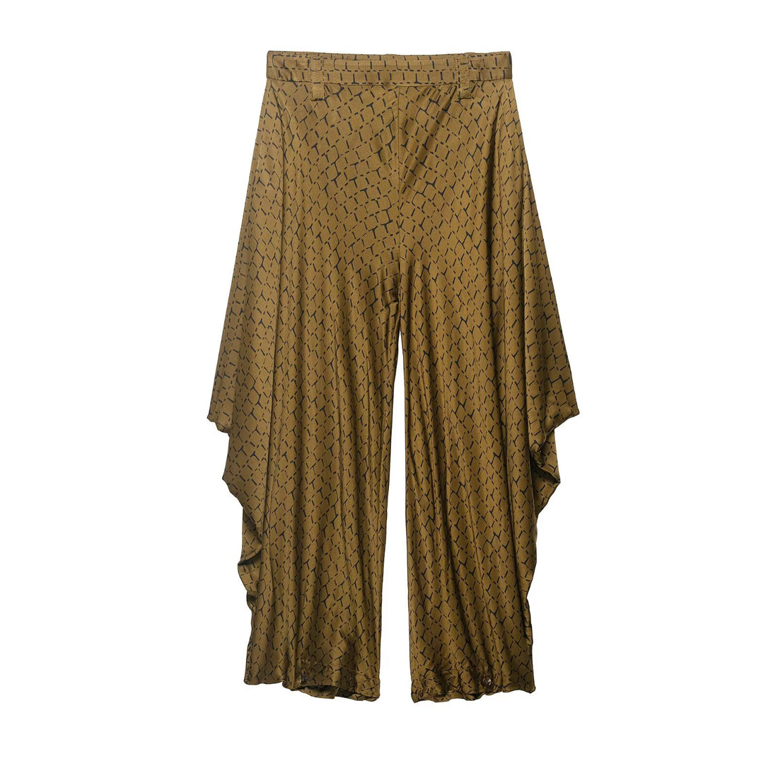 Damen Weite Palazzo-Hose mit asymmetrischem Volantsaum Echoarchiv