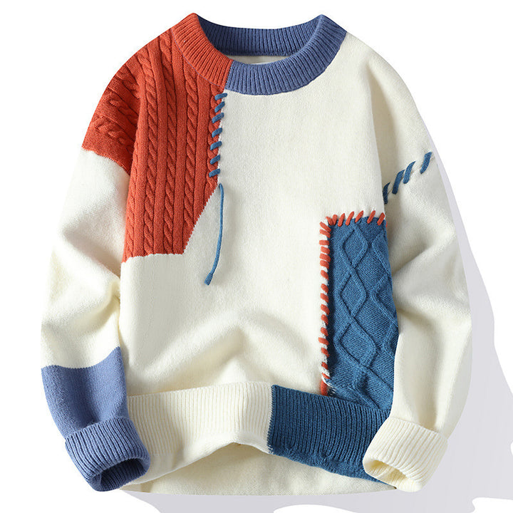 Herren Modischer Pullover mit Struktur Echo Archiv