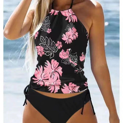 Damen Tankini mit floralem Muster und verstellbaren Trägern Echo Archiv