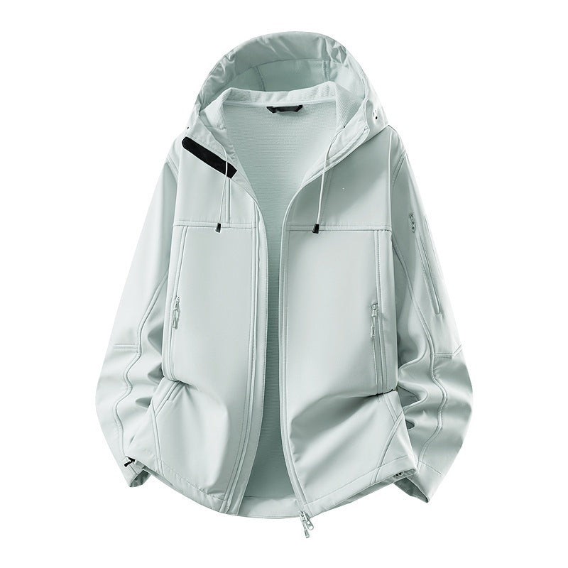 Herren Softshell-Jacke mit Fleecefutter, wasserabweisend und kapuzenverstärkung Echoarchiv