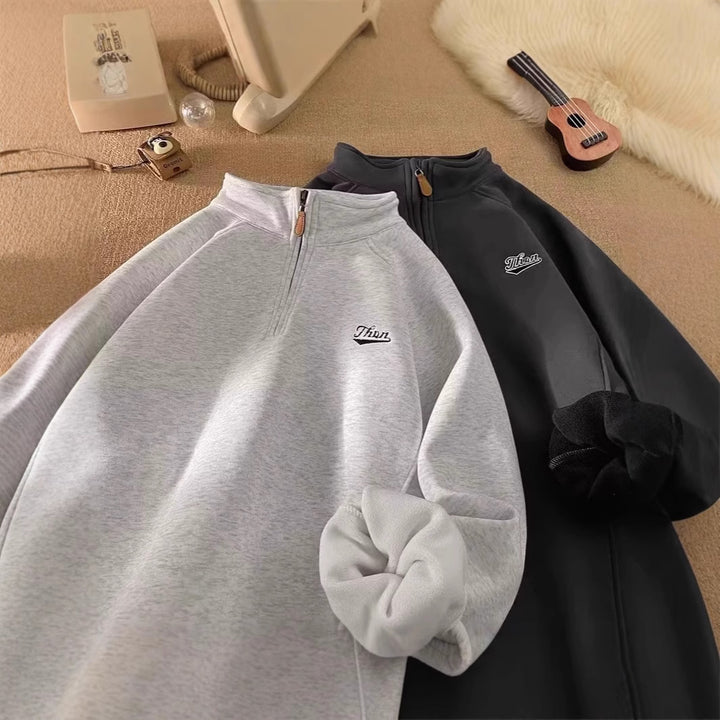 Damen Urbaner Fleece-Pullover mit Stehkragen Echoarchiv