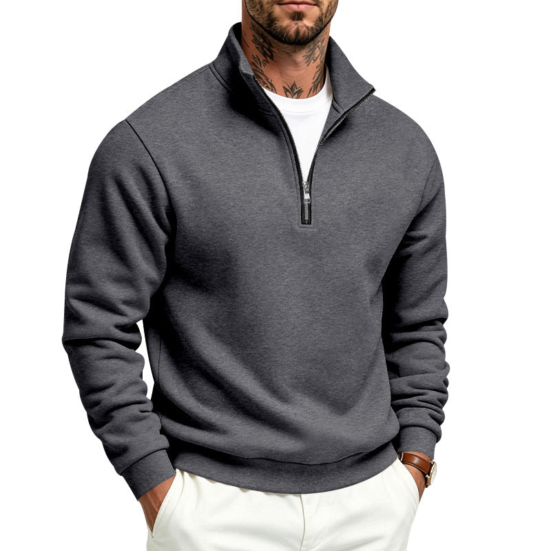 Herren Halbzip-Sweatshirt mit Troyerkragen und weicher Fleece-Innenseite – Norvane