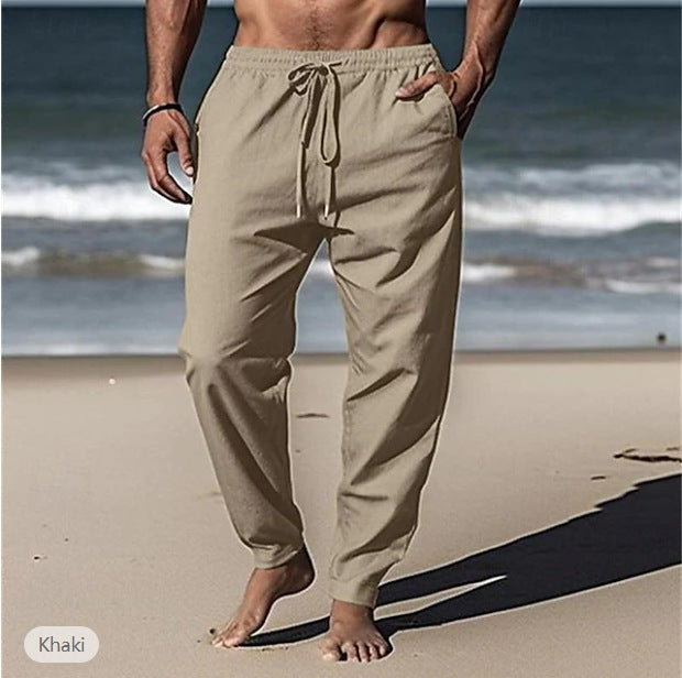 Herren lässige Strand-Hose mit elastischem Bund Echoarchiv