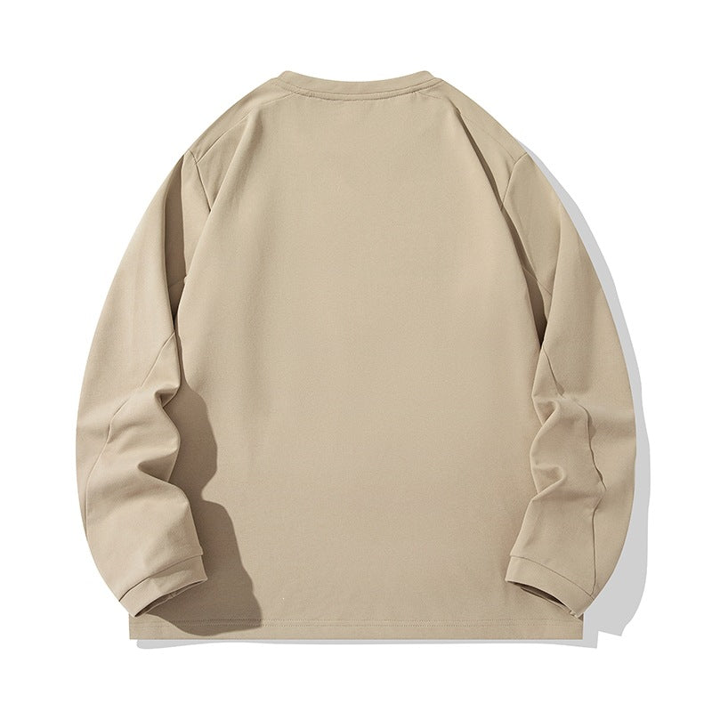 Unisex Oversize Langarm‑Sweatshirt mit Brustreißverschlusstasche und Rundhalsausschnitt Echoarchiv