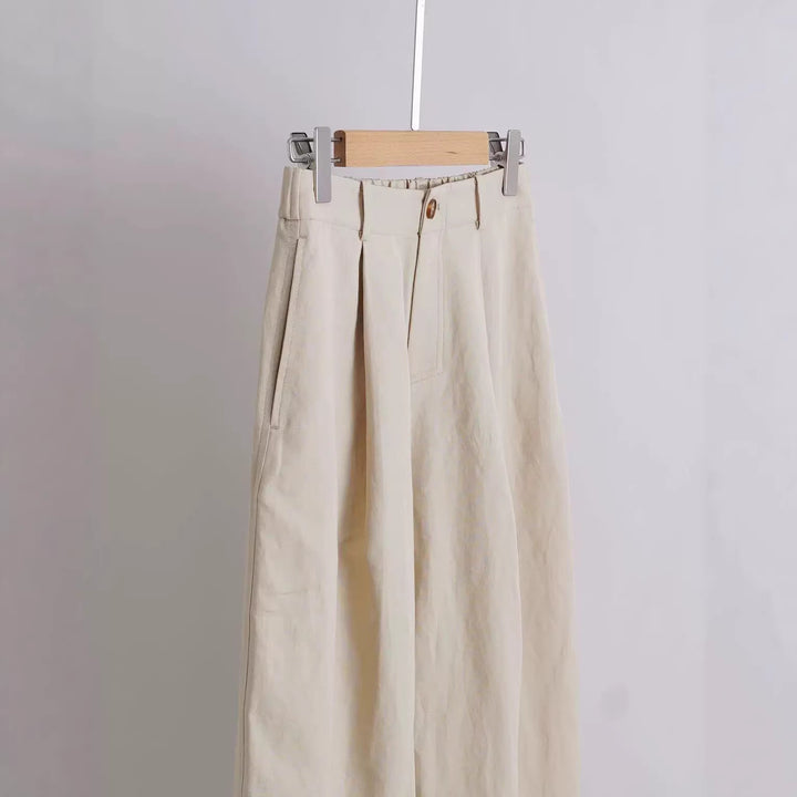 Damen Bequeme und lässige weit geschnittene Stoffhose Echoarchiv