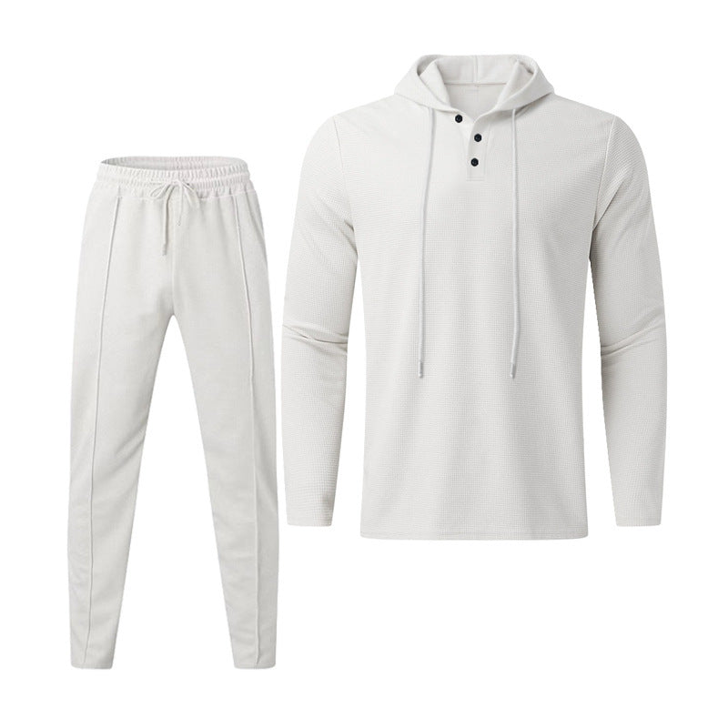 Herren sportives Hoodie und Jogginghose Set im strukturierten Design Echoarchiv