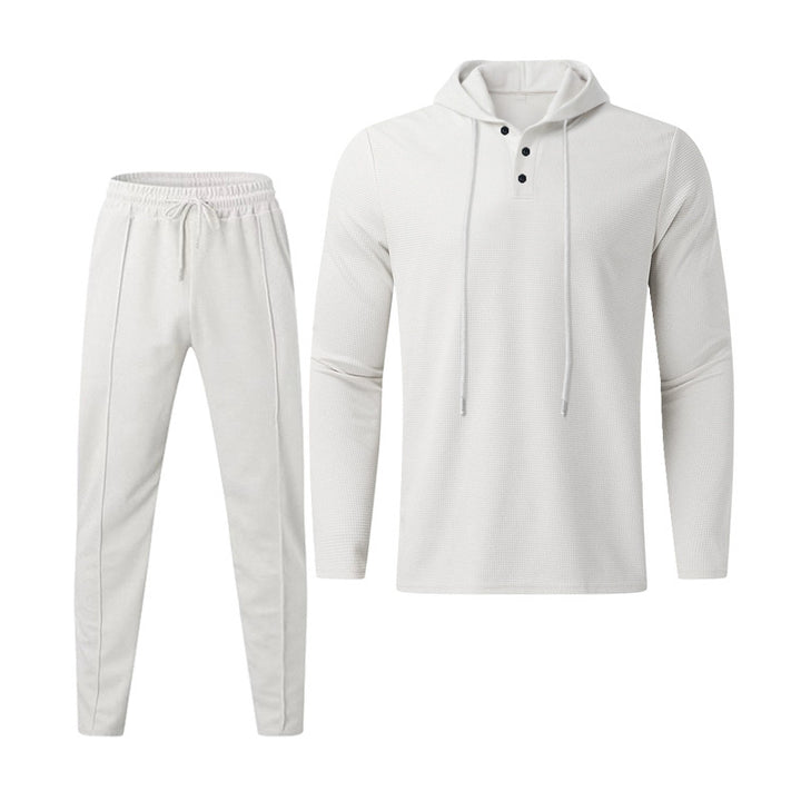 Herren sportives Hoodie und Jogginghose Set im strukturierten Design Echoarchiv