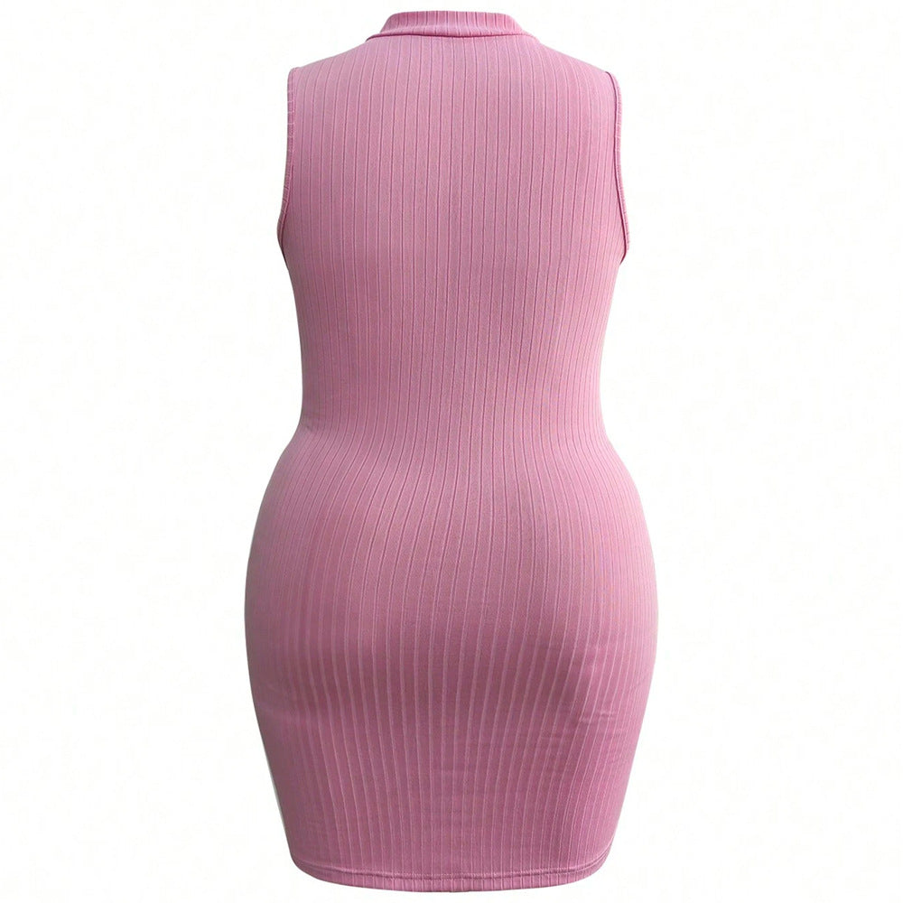 Damen Stretchkleid mit hochgeschlossenem Reißverschluss Echo Archiv