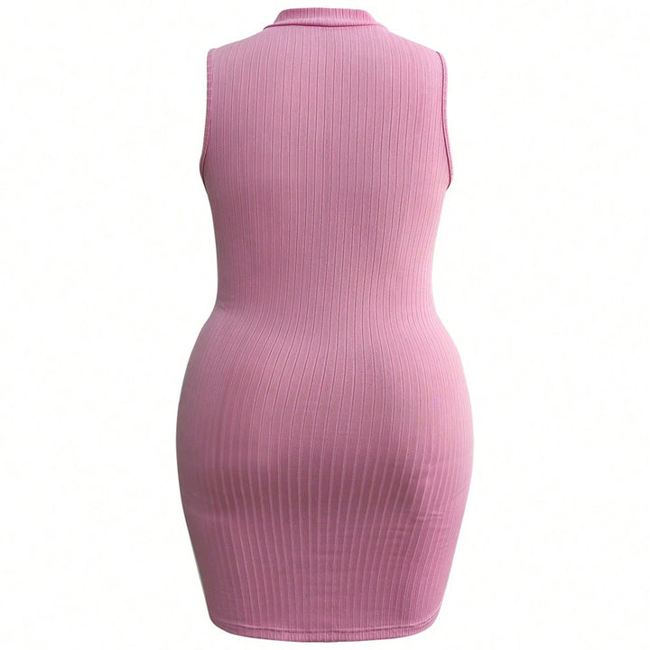 Damen Stretchkleid mit hochgeschlossenem Reißverschluss Echo Archiv