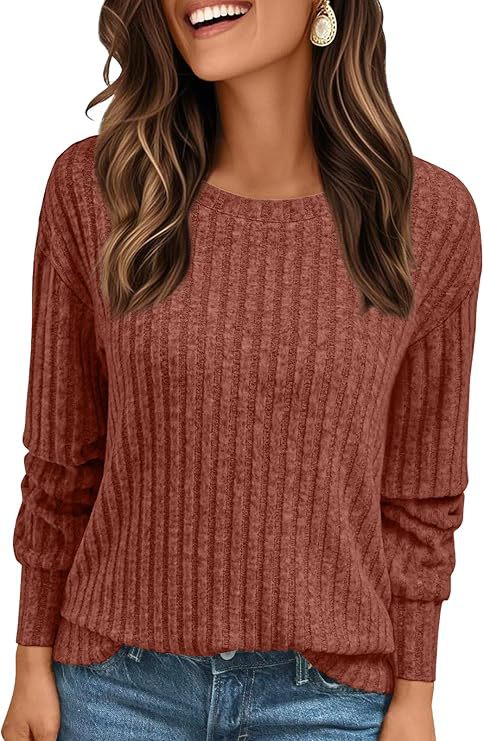 Damen Strukturiertes Rippstrick-Sweatshirt mit Chenille-Optik und lockerer Passform Echo Archiv