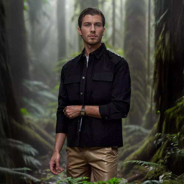 Herren praktische Freizeitjacke mit Brusttaschen und modernem Schnitt Echoarchiv