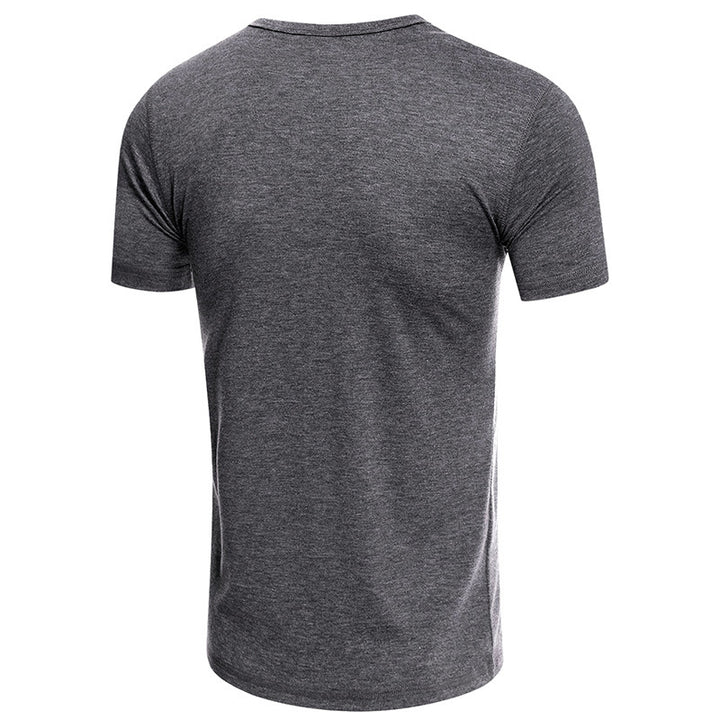 Herren Kurzarmshirt mit innovativem Henley-Ausschnitt und weichem Baumwollmix Echoarchiv
