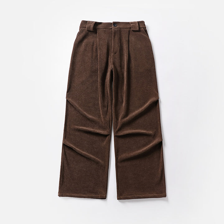 Damen Bundfalten-Hose mit weitem Bein und hoher Taille Echoarchiv