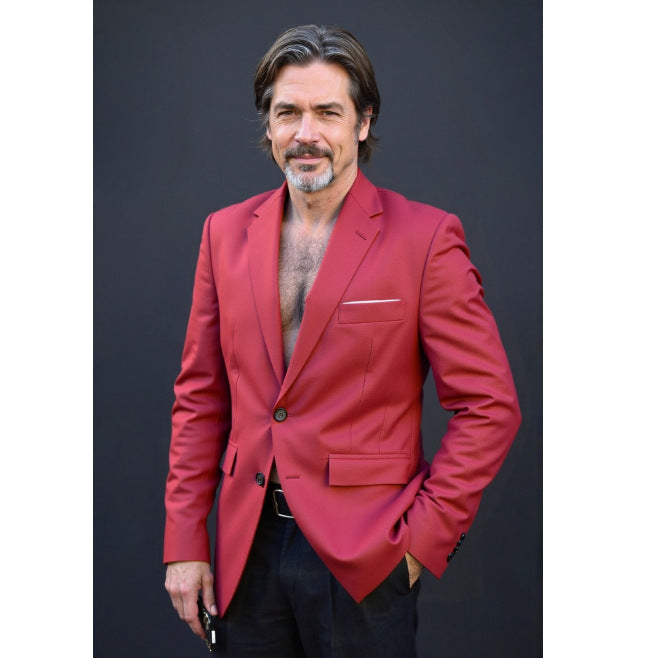 Herren nan taillierter Business-Blazer aus Stretchgewebe mit Brusttasche und schlanker Silhouette Echo Archiv