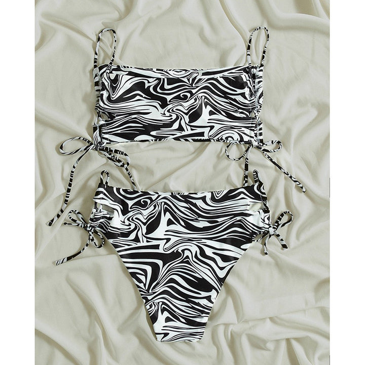 Damen Triangel-Bikini mit verstellbaren Bändern und elastischem Design Echo Archiv