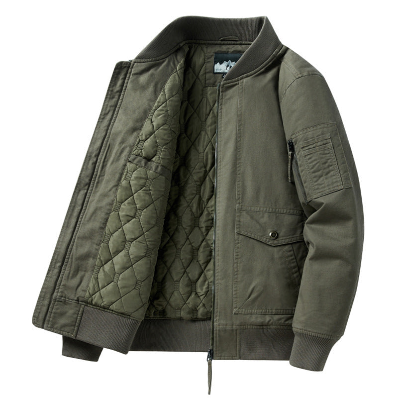 Herren Modische Bomberjacke mit Steppfutter Echo Archiv