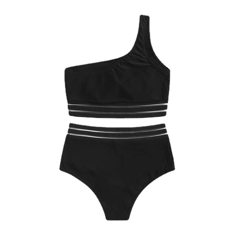 Damen asymmetrisches Bikini-Set mit elastischen Bändern Echo Archiv