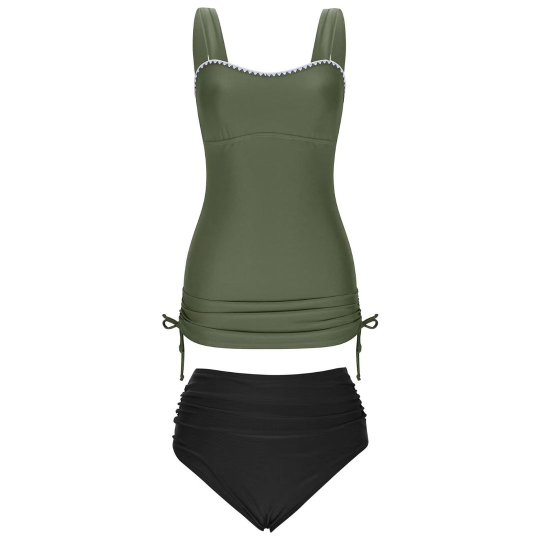 Damen Tankini-Set mit verstellbaren Trägern und seitlicher Raffung Echo Archiv