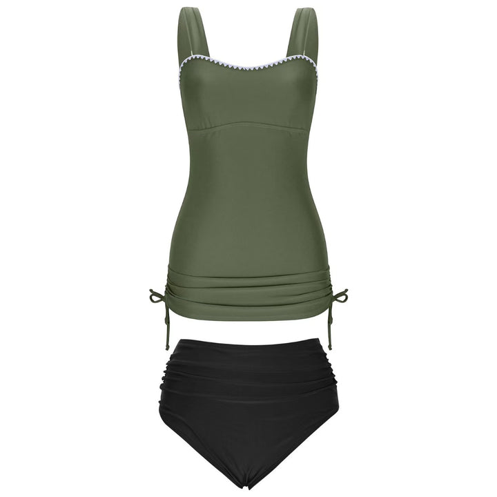 Damen Tankini-Set mit verstellbaren Trägern und seitlicher Raffung Echo Archiv