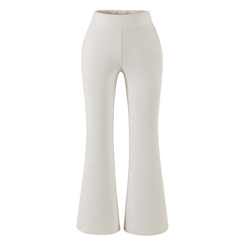 Damen Hochtaillierte Stretch-Schlaghose mit weitem ausgestelltem Saum Echoarchiv