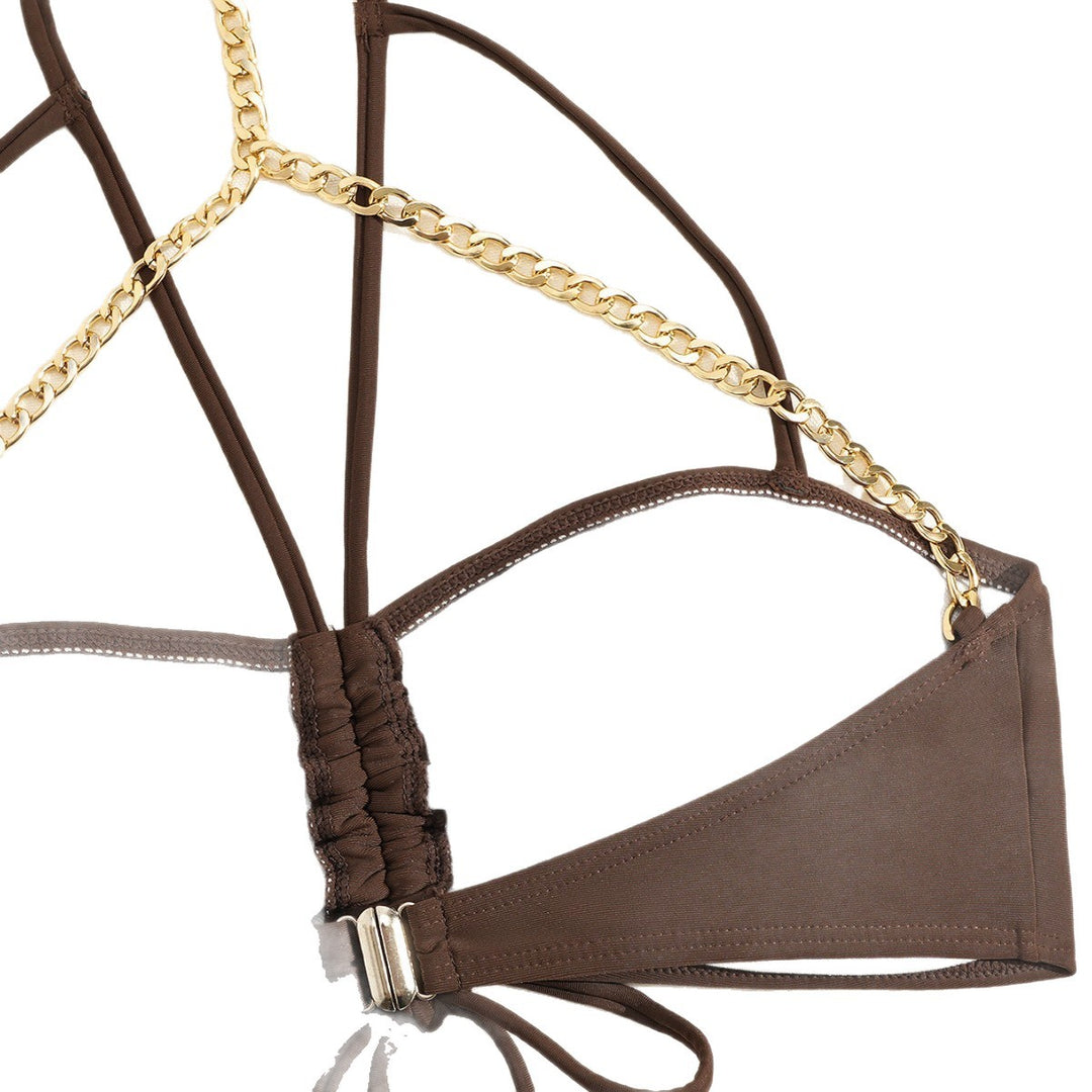 Damen Hochwertiger Bikiniset mit raffiniertem Ketten-Detail Echo Archiv
