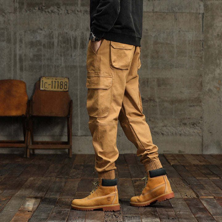 Herren Cargo-Pants mit funktionalen Taschen und elastischem Bund Echoarchiv