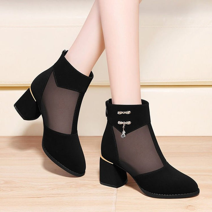 Damen Elegante Stiefeletten mit Mesh-Einsätzen Echo Archiv