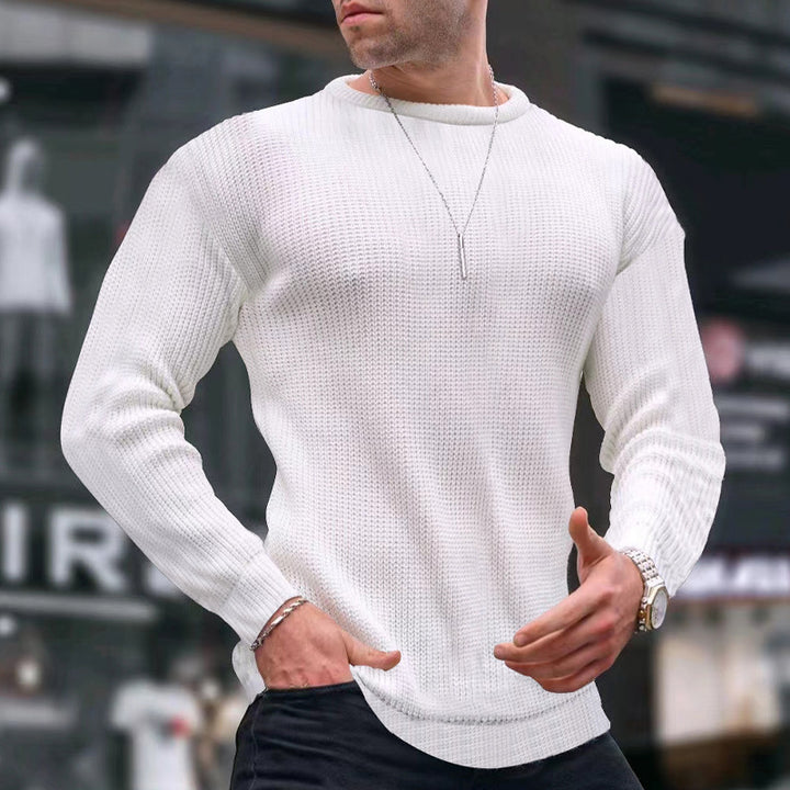 Herren Strickpullover mit strukturiertem Muster Echoarchiv